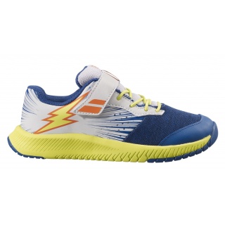 Babolat Buty tenisowe Pulsion Kid KLETT Allcourt niebiesko/żółte dziecięce